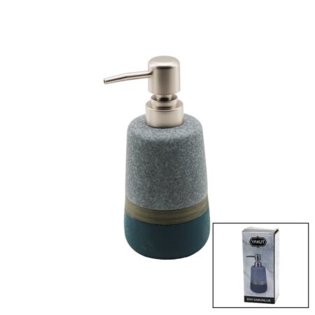 OKYANUS MAVİ - GRİ - KAHVE - MAT DESEN SERAMİK SIVI SABUNLUK (4172)