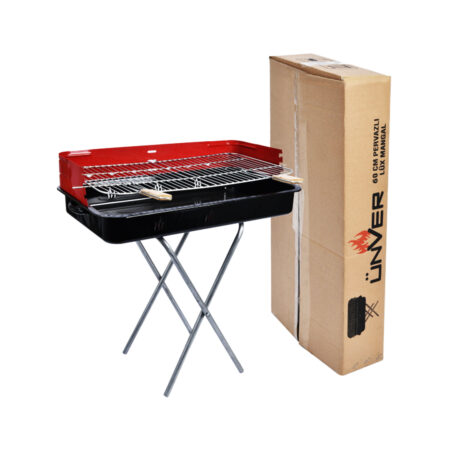 60CM  PERVAZLI PORTATİF AYAKLI MANGAL TEKLİ KUTULU (4172)