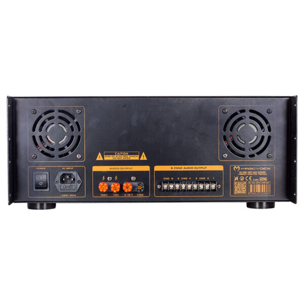 MV-1216 USB BT UK RMS300W MAX 2400W 6 ZON +99DSP+4-16-70-100V TRAFOLU MIXER KÜP ANFİ - Görsel 3