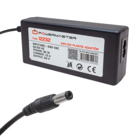 PM-12232 24 VOLT - 1.5 AMPER 5.5*2.5 MM UÇLU PLASTİK KASA MASAÜSTÜ ADAPTÖR