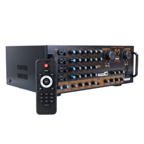 MV-1232 2*80W USB/SD BT UK-BALANS 4 MİK GİRİŞ-4 HOP ÇIKIŞLI STEREO TRAFOSUZ MIXER KÜP ANFİ