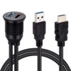 PM-12428 ARAÇ KONTROL PANELİ USB 3.0 + HDMI UZATMA KABLOSU GÖMME MONTAJ - Görsel 2