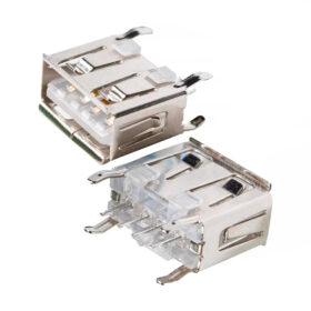 USB DİŞİ ŞASE DİK ŞEFFAF (USB109)  * OTO TEYP USB ŞASE (IC-265D)