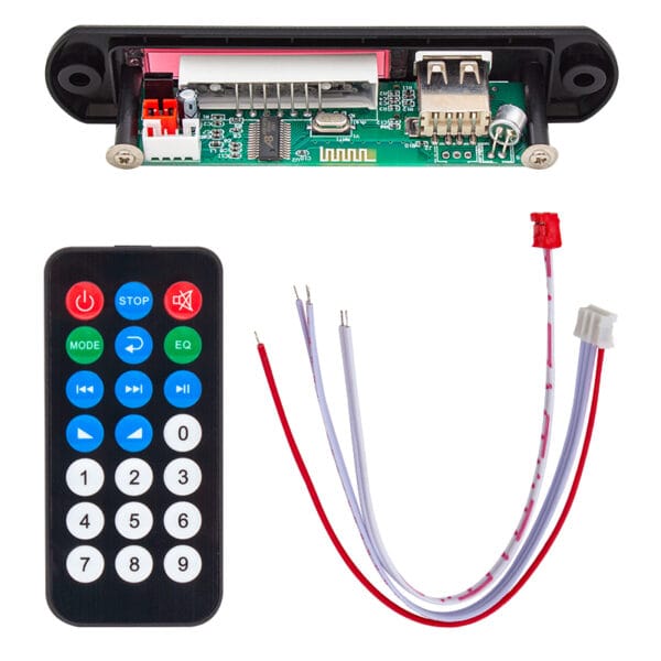 M515 OTO TEYP USB/SD/MIC/BLUETOOTH KUMANDALI MİKROFONLU OTO TEYP ÇEVİRİCİ DİJİTAL PLAYER BOARD (12V-500MA) - Görsel 2