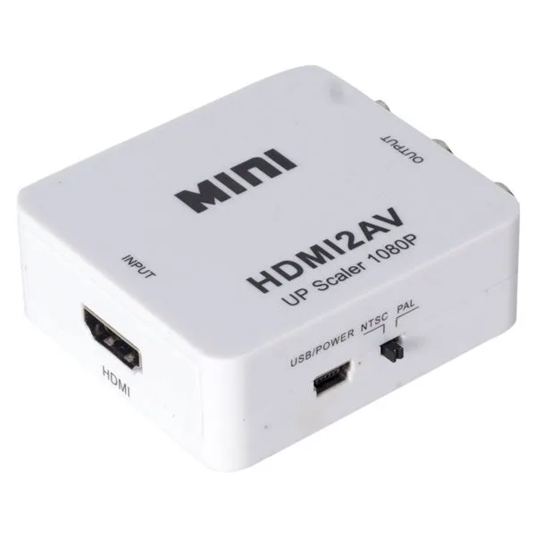 PM-12861 HDMI TO RCA MİNİ MODEL 1920X1080 PLASTİK KASA ÇEVİRİCİ KONVERTÖR - Görsel 2
