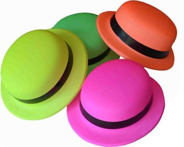 Neon Partisi Turuncu Renk Melon Plastik Parti Şapkası - Görsel 4