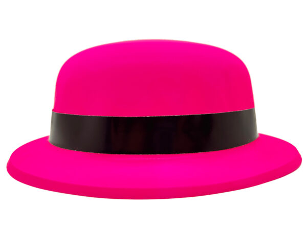 Neon Partisi Pembe Renk Melon Plastik Parti Şapkası - Görsel 2