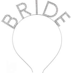 Bekarlığa Veda Mega Boy Kristal Taşlı Gümüş Bride Taç Gelin Tacı 20X21 cm