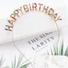 Rengarenk Kristal Taşlı Ekstra Lüks Gümüş Kaplama Happy Birthday Taç 16x17 cm - Görsel 2