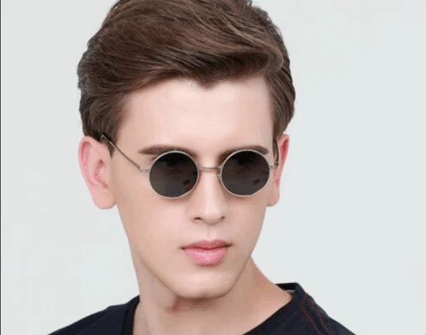 Yuvarlak Cam John Lennon Tarzı Gümüş Çerçeveli Siyah Gözlük - Görsel 3