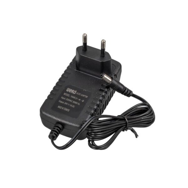 24 VOLT - 1 AMPER 5.5*2.5 UÇLU YERLİ ÜRETİM PLASTİK KASA PRİZ TİPİ ADAPTÖR - Görsel 3