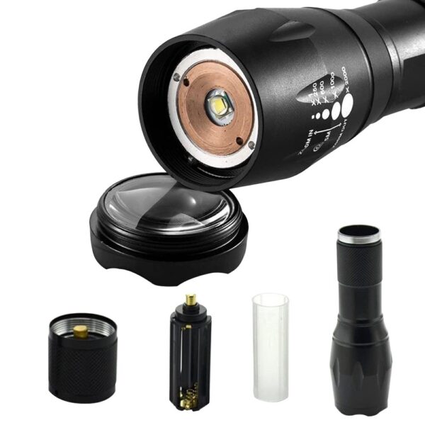 PM-14623 ŞARJLI ZOOMLU FLASH ÖZELLİKLİ 4 MOD POWER LEDLİ METAL EL FENERİ - Görsel 3