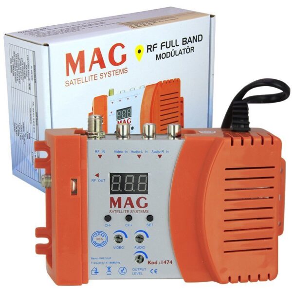 MAG 1474 AV GİRİŞLİ LED EKRANLI RF FULL BAND MODÜLATÖR - Görsel 2