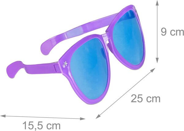 Büyük Parti Gözlüğü Rengarenk 12 Adet 27x9 cm - Görsel 5