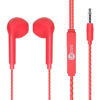 EH104R 3.5MM JACKLI KABLOLU KULAK İÇİ MİKROFONLU KIRMIZI KULAKLIK - Görsel 2