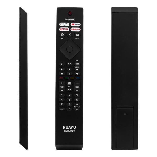 HUAYU KL RM-L1760  AMBILIGHT-NETFLIX-PRIME VIDEO-YOUTUBE-RAKUTEN TV TUŞLU LED TV KUMANDA (40176=16129)
