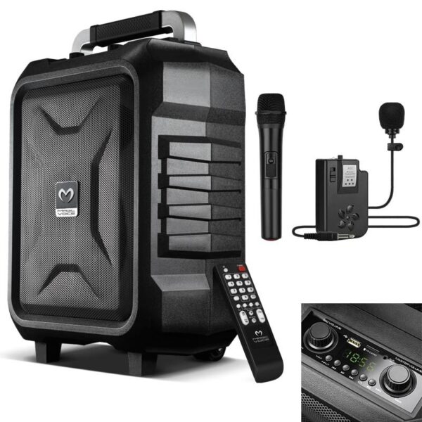 MV-2015 VHF EL+YAKA MİKROFONLU USB+SD+BT SEYYAR ANFİ - Görsel 2