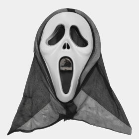 Kapşonlu Çığlık Maskesi Scream Maskesi - Hayalet Maskesi 33x21 cm
