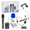 E MV-1305YE UHF 1 EL + 1 YAKA + 1 KAFA EKRANLI KABLOSUZ TELSİZ MİKROFON - Görsel 3