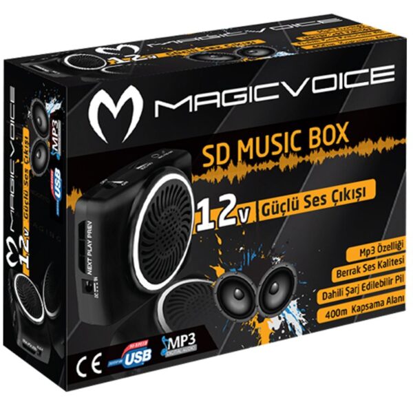MV-17450 USB+SD KART GİRİŞLİ ŞARJLI MİNİ SEYYAR REHBER ANFİSİ - Görsel 3