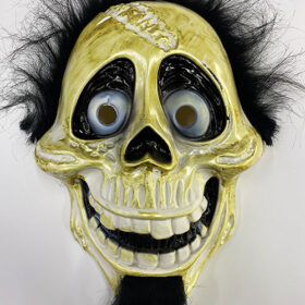 Siyah Peluş Saçlı Coco Hector Rivera Maskesi 25x23 cm