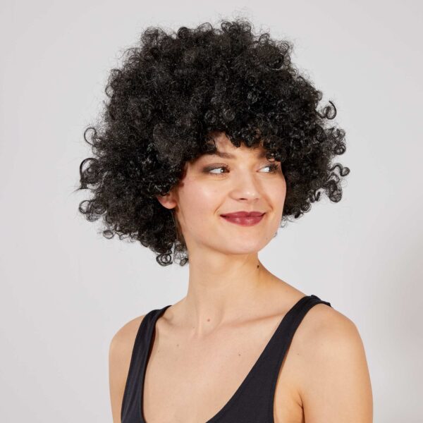 Siyah Renk Kıvırcık Afro Bonus Peruk - Görsel 2