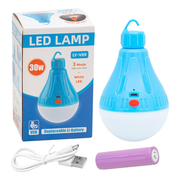 LY-V09 MICRO USB GİRİŞLİ ASKILI ŞARJLI AMPUL - Görsel 3