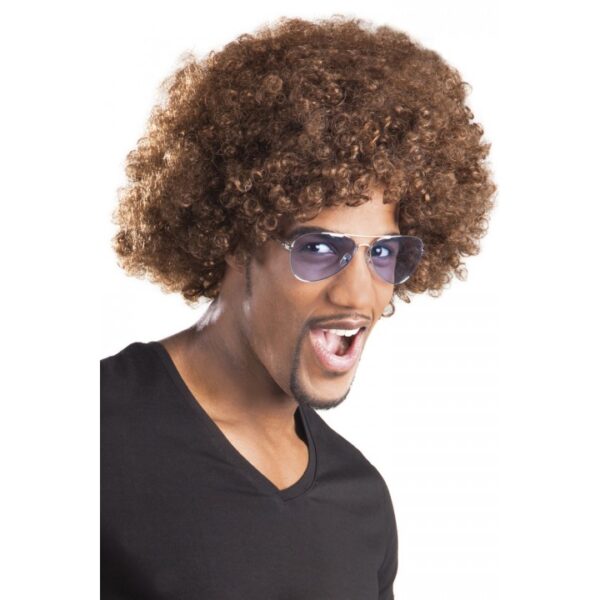Kahve Renk Kıvırcık Afro Bonus Peruk - Görsel 2
