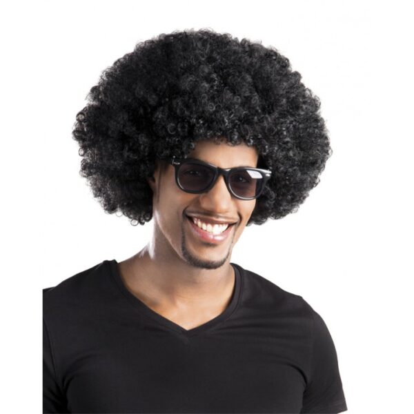 Siyah Renk Kıvırcık Afro Bonus Peruk Parti Peruğu - Görsel 2