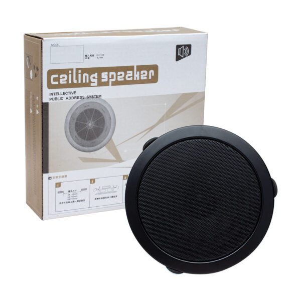 MV-18042 12 CM 6 WATT SİYAH TRAFOLU METAL KASA ALÇIPAN HOPARLÖR (DELİK ÇAPI 15 CM) - Görsel 3