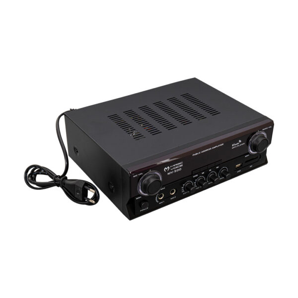 MV-500 100 WATT USB/SD GİRİŞLİ KUMANDALI BLUETOOTH 2 BÖLGELİ HAT TRAFOLU ANFİ - Görsel 3