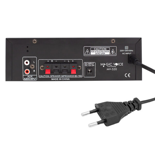 MV-520 30W USB/SD/UK BLUETOOTH EKO-2 MİK.TDA 7377 Lİ *2 GİRİŞ UKLI 220/12V TRAFOSUZ ANFİ - Görsel 2