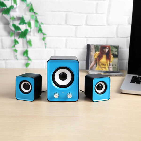 FT-202 2+1 USB MİNİ HOPARLÖR - SPEAKER (5W+2W+2W - 4 OHM) - Görsel 2