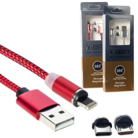 MIKNATISLI DEĞİŞTİRİLEBİLİR TYPE-C-LIGHTINING-SAMSUNG UÇ ÖRGÜLÜ MANYETİK METAL ŞARJ DATA KABLOSU