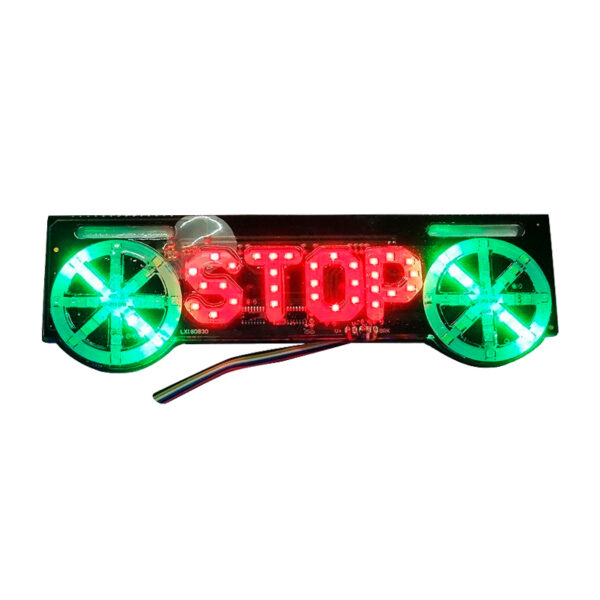 ELEKTRİKLİ İŞARET CİHAZI 12V STOP YAZILI (220X70MM) - Görsel 3