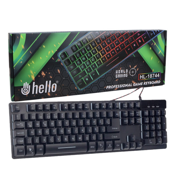 HL-18744 METAL KASA RGB IŞIKLI KABLOLU OYUNCU Q KLAVYE ZYG-800 - Görsel 3