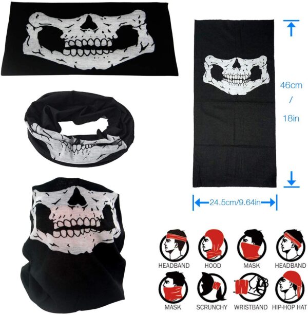 Motorcu Boyunluk Baf Buff Bandana 25x48 cm Model 7 - Görsel 3