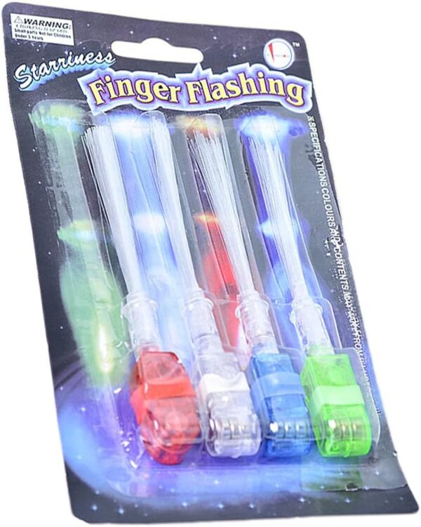 Led Işıklı Renkli Püsküllü Parmak Işığı 4 Renk 4 Adet - Görsel 4