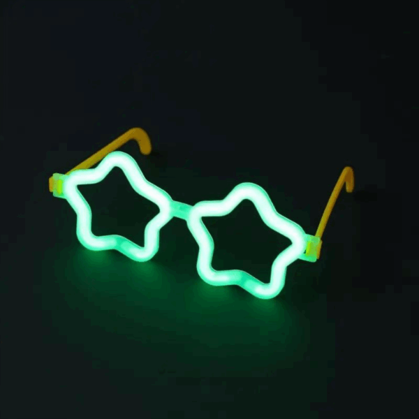 Glow Gözlük - Şekilli Glow Stick Gözlüğü - Glow Partisi Gözlük 12 Adet - Görsel 2