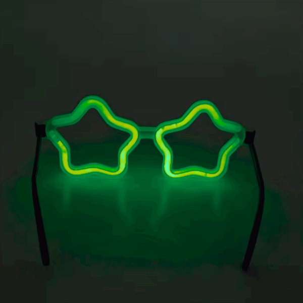 Glow Gözlük - Şekilli Glow Stick Gözlüğü - Glow Partisi Gözlük 12 Adet - Görsel 5