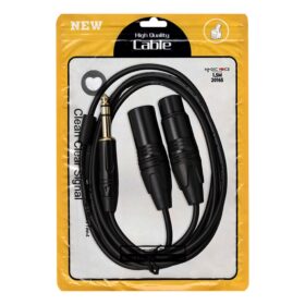 E LD390A CANON ERKEK DİŞİ + 6.3 MM STEREO ERKEK 1.5 METRE KABLO