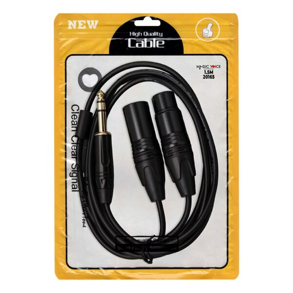 E LD390A CANON ERKEK DİŞİ + 6.3 MM STEREO ERKEK 1.5 METRE KABLO - Görsel 2