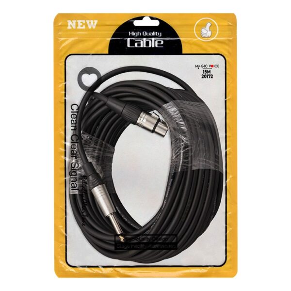 E LD379B 6.3 MM MONO ERKEK + CANON DİŞİ 15 METRE KABLO - Görsel 2