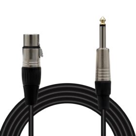 E LD379B 6.3 MM MONO ERKEK + CANON DİŞİ 20 METRE KABLO