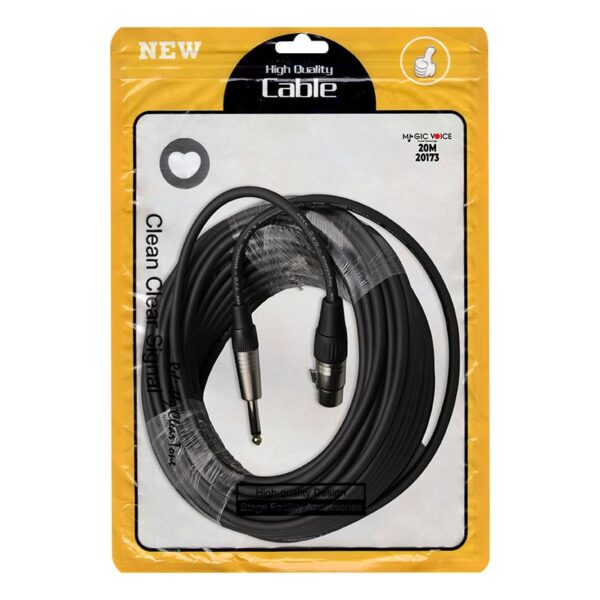 E LD379B 6.3 MM MONO ERKEK + CANON DİŞİ 20 METRE KABLO - Görsel 2