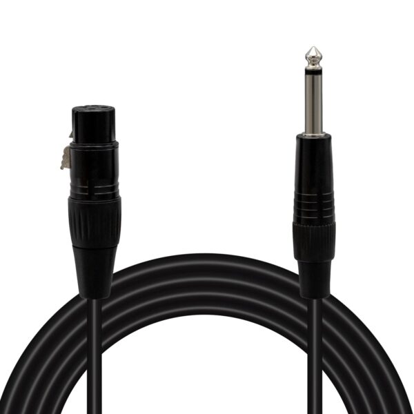 E LD379 XLR CANON DİŞİ + 6.3 MM MONO ERKEK 1 METRE KABLO