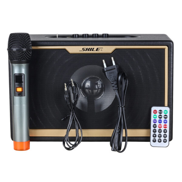 SHILE SD-1 EL MİKROFONLU KUMANDALI USB+SD+BT SEYYAR PORTATİF ANFİ - Görsel 4
