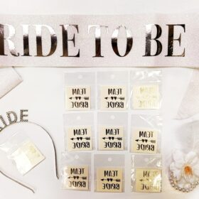 Gümüş Renk Bride Partisi Taç Kuşak Dövme Bileklik Seti Full 13 Parça