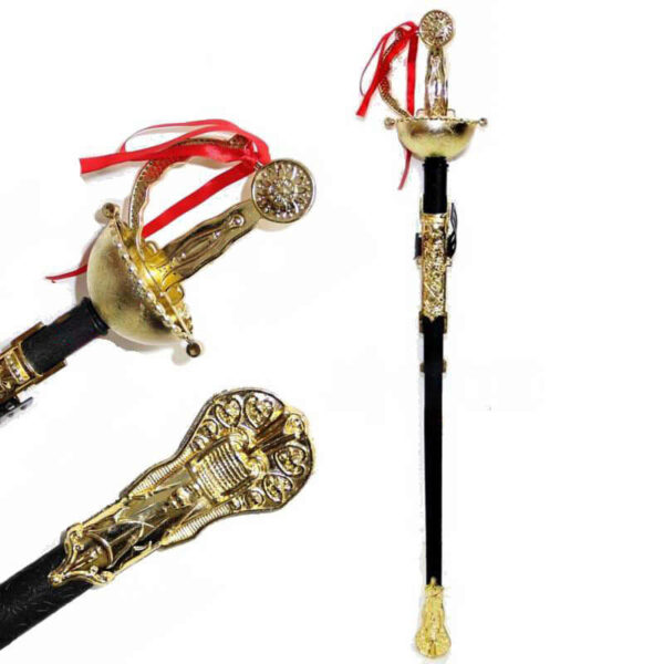 Kostüm Partisi Plastik Zararsız Zorro Kılıcı Şövalye Kılıcı 62 cm - Görsel 2