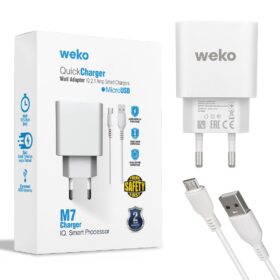 WK-21436 M7 2.1 AMPER ŞARJ BAŞLIK ADAPTÖRÜ + MICRO USB KABLO (NO:3)